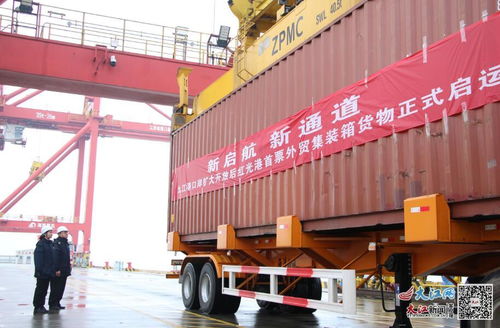 九江港口岸擴大開放后首票外貿集裝箱貨物啟運